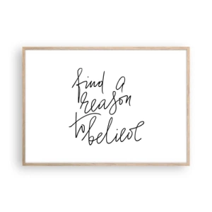 Poster in einem Rahmen aus heller Eiche - Es ist möglich - 100x70 cm