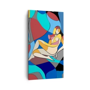 Bild auf Leinwand - Leinwandbild - Kubistischer Akt - 45x80 cm