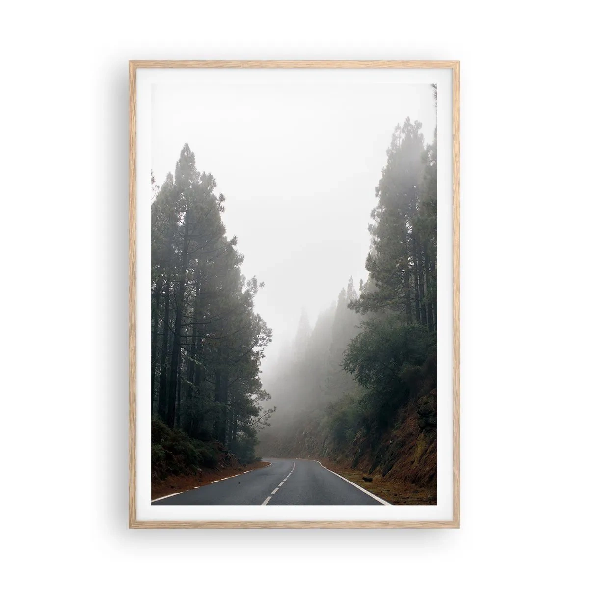 Poster in einem Rahmen aus heller Eiche - Eine Geschichte von einem magischen Wald - 70x100 cm
