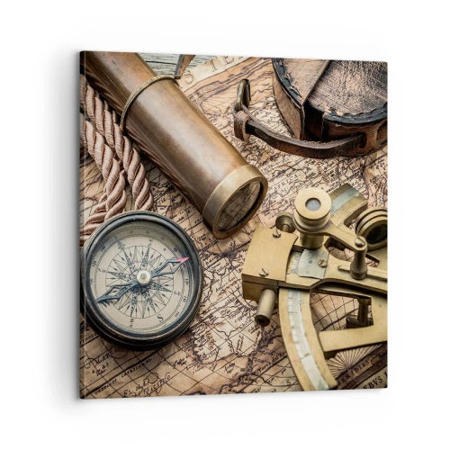 Bild auf Leinwand - Leinwandbild - Setze Sie einen Kurs - 60x60 cm