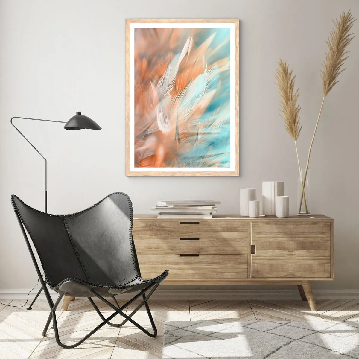Poster in einem Rahmen aus heller Eiche - Im Land der Sanftmut - 50x70 cm