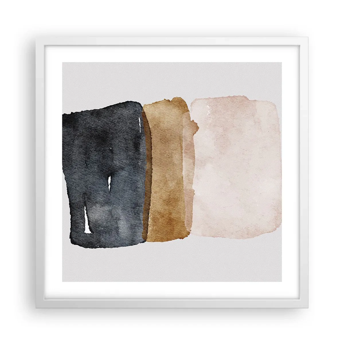 Poster in einem weißen Rahmen - Die Komposition der Farben der Erde - 50x50 cm