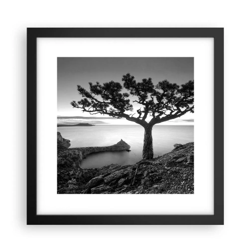 Poster in einem schwarzem Rahmen - Stille bis zum Horizont - 30x30 cm