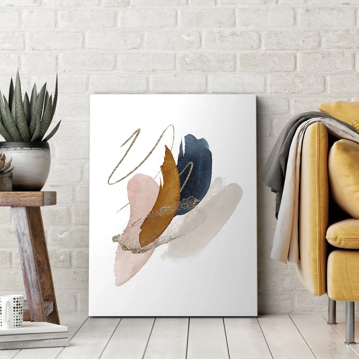 Bild auf Leinwand - Leinwandbild - Geflügelte Komposition - 45x80 cm