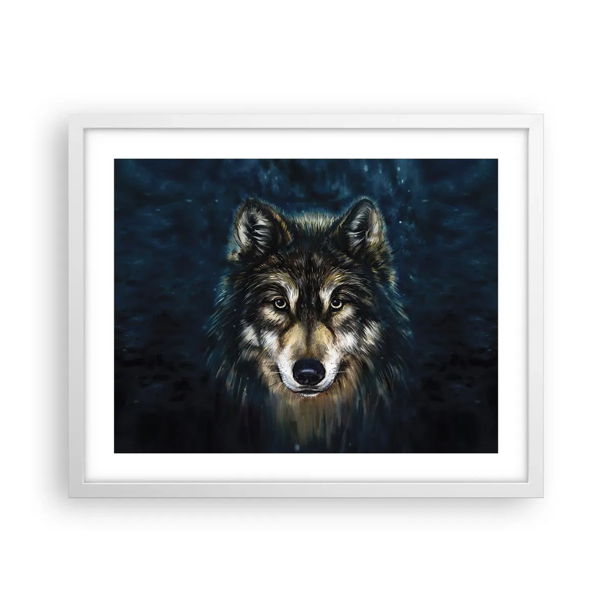 Poster in einem weißen Rahmen - Alpha? Und Omega - 50x40 cm
