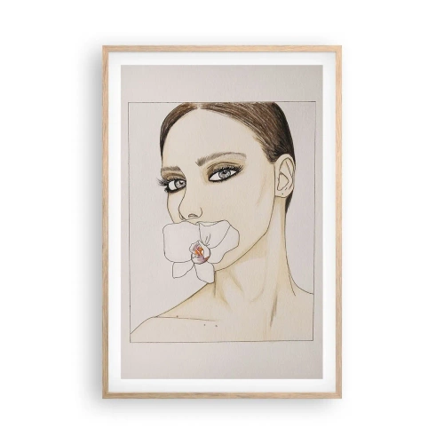 Poster in einem Rahmen aus heller Eiche - Ein Symbol für Eleganz und Schönheit - 61x91 cm