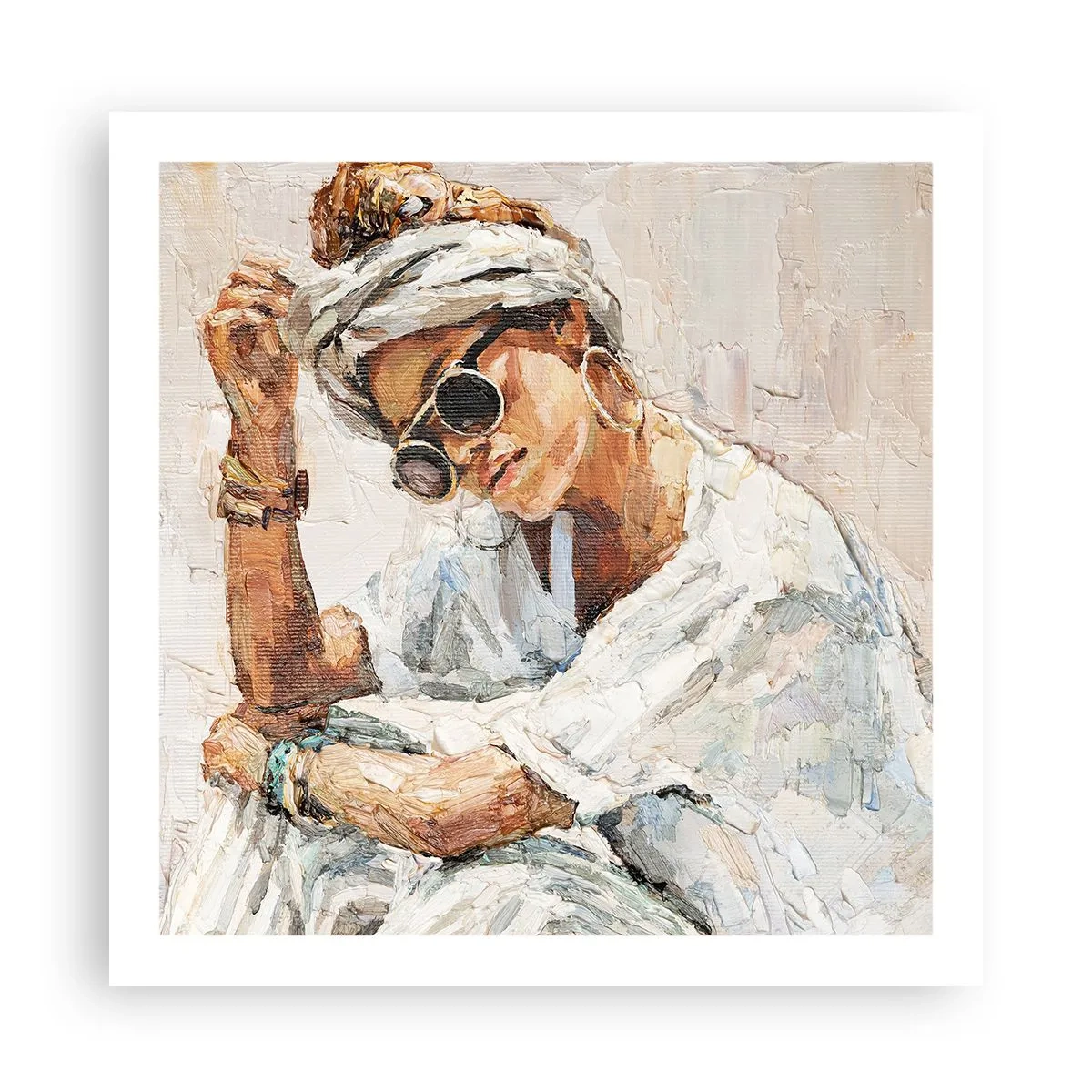 Poster - Porträt in voller Sonne - 60x60 cm