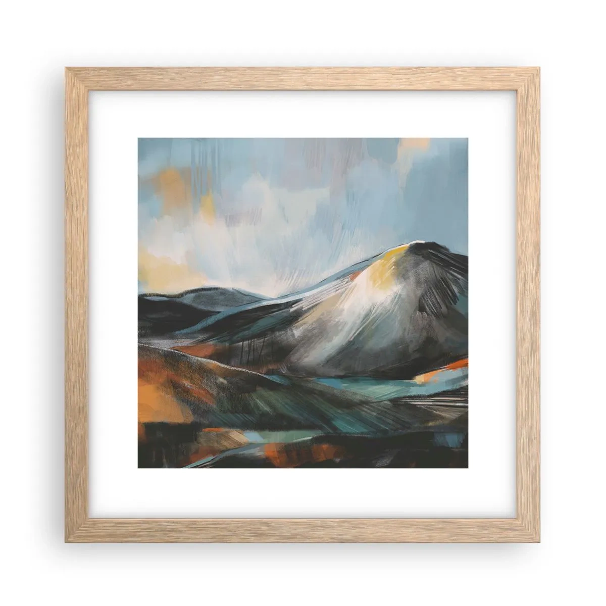 Poster in einem Rahmen aus heller Eiche - Roh und schön - 30x30 cm