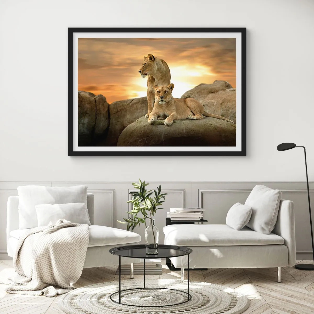 Poster in einem schwarzem Rahmen - Königliche Majestät - 50x40 cm