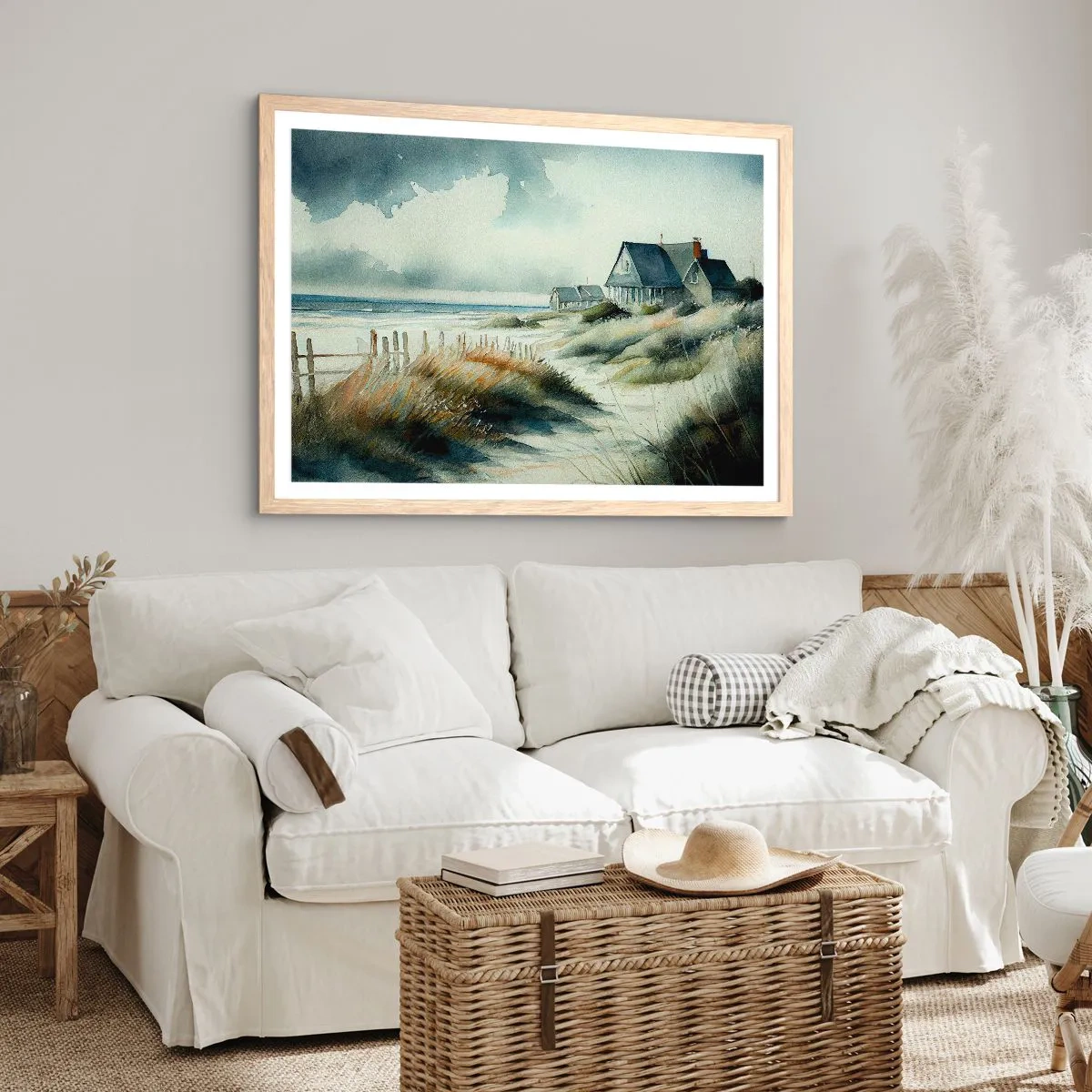 Poster in einem Rahmen aus heller Eiche - Abseits vom Trubel - 50x40 cm