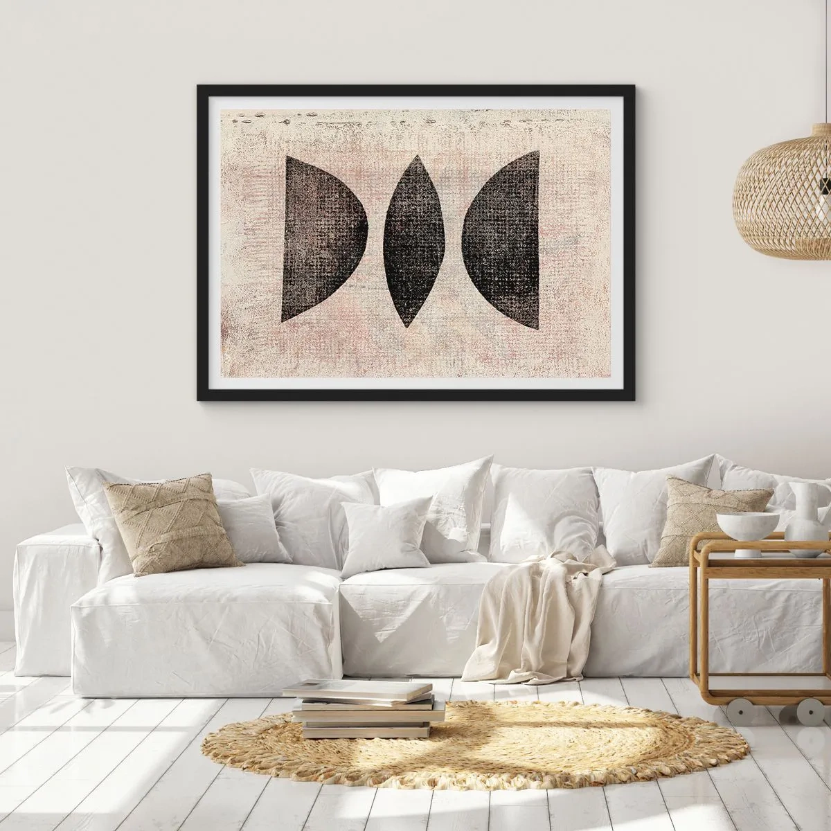 Poster in einem schwarzem Rahmen - Ethnische Abstraktion - 40x30 cm