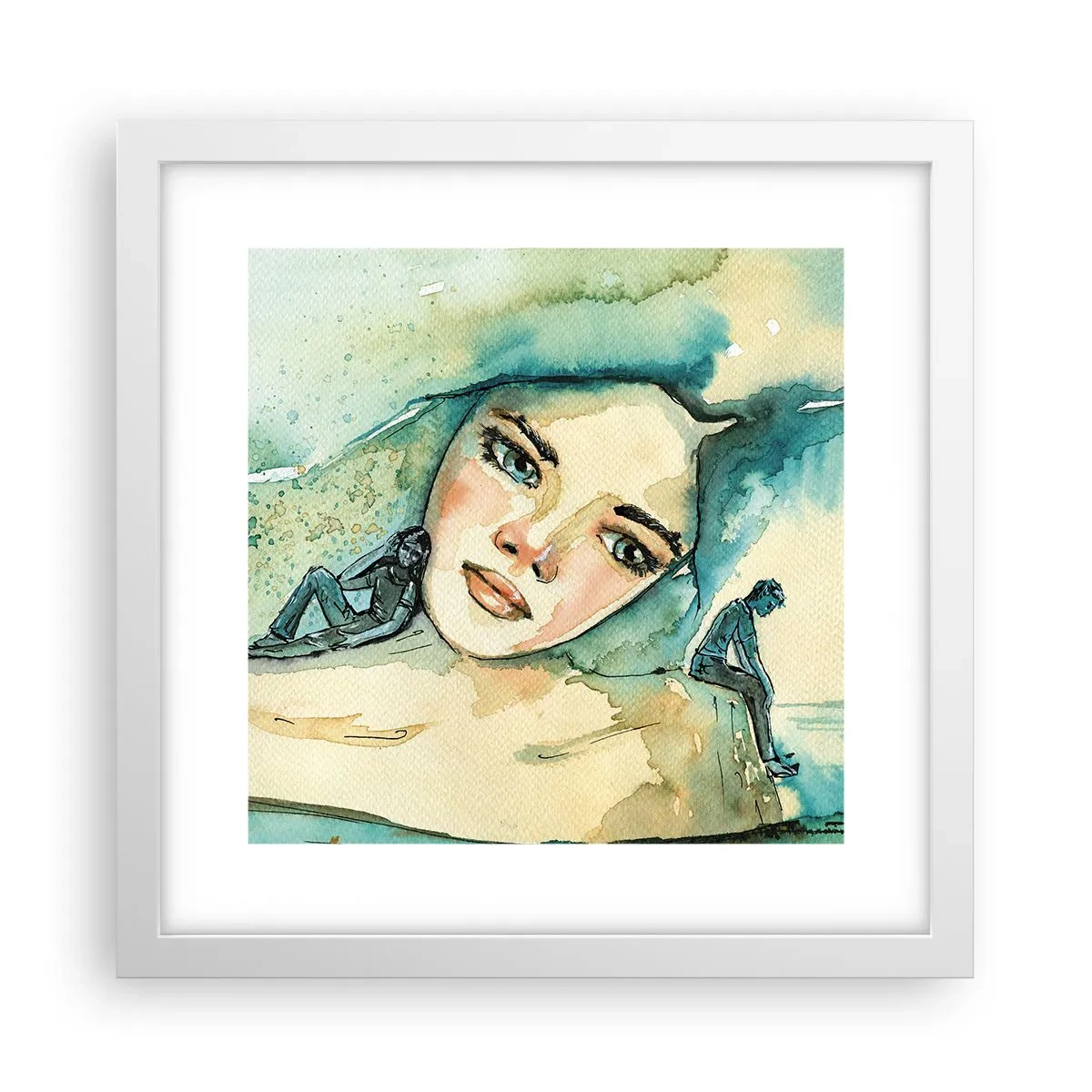 Poster in einem weißen Rahmen - Bin ich blau? - 30x30 cm