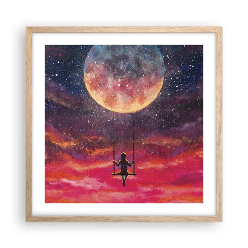 Poster in einem Rahmen aus heller Eiche - Traum - 50x50 cm