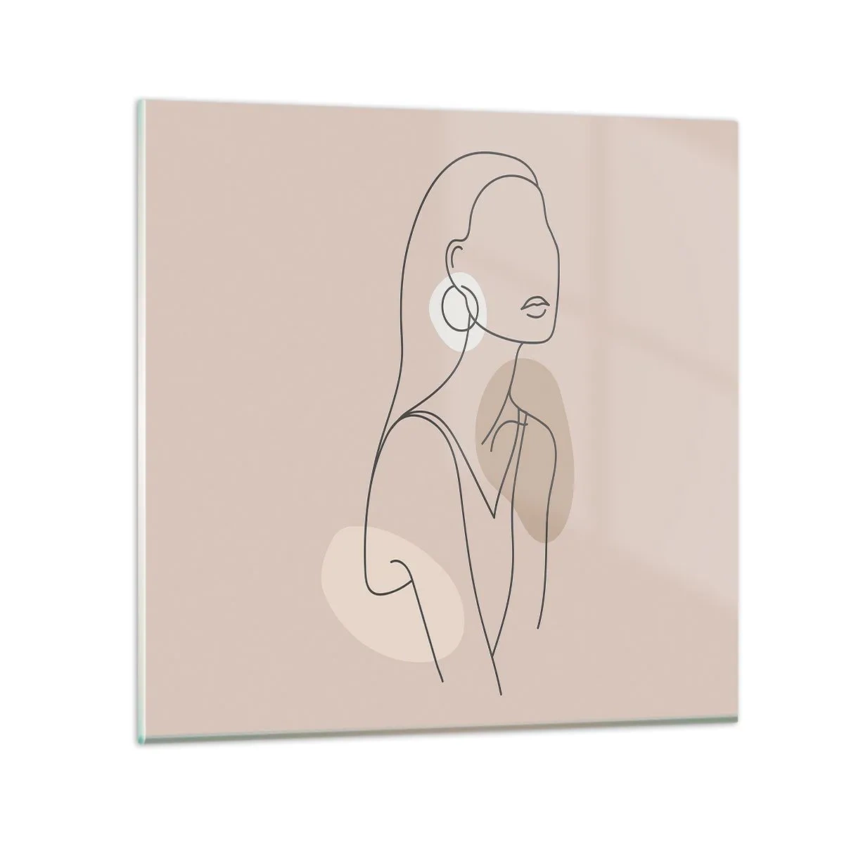 Glasbild - Bild auf glas - Mädchenhafte Ikone - 30x30 cm