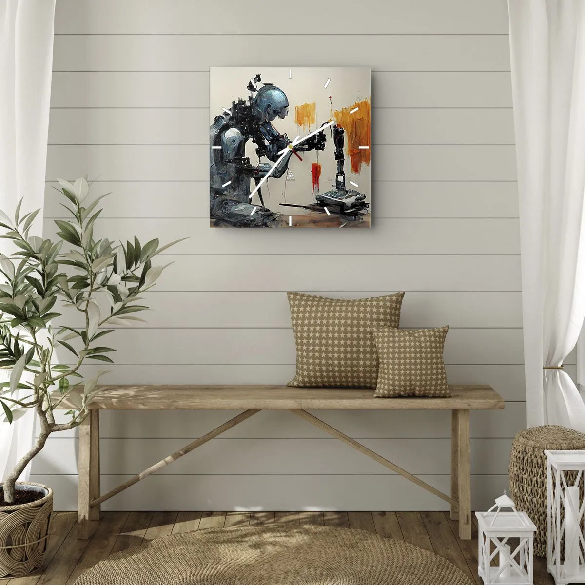 Wanduhr - Glasuhr - Schon morgen… - 30x30 cm