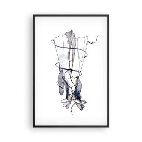 Poster in einem schwarzem Rahmen - Touch-Studie - 61x91 cm