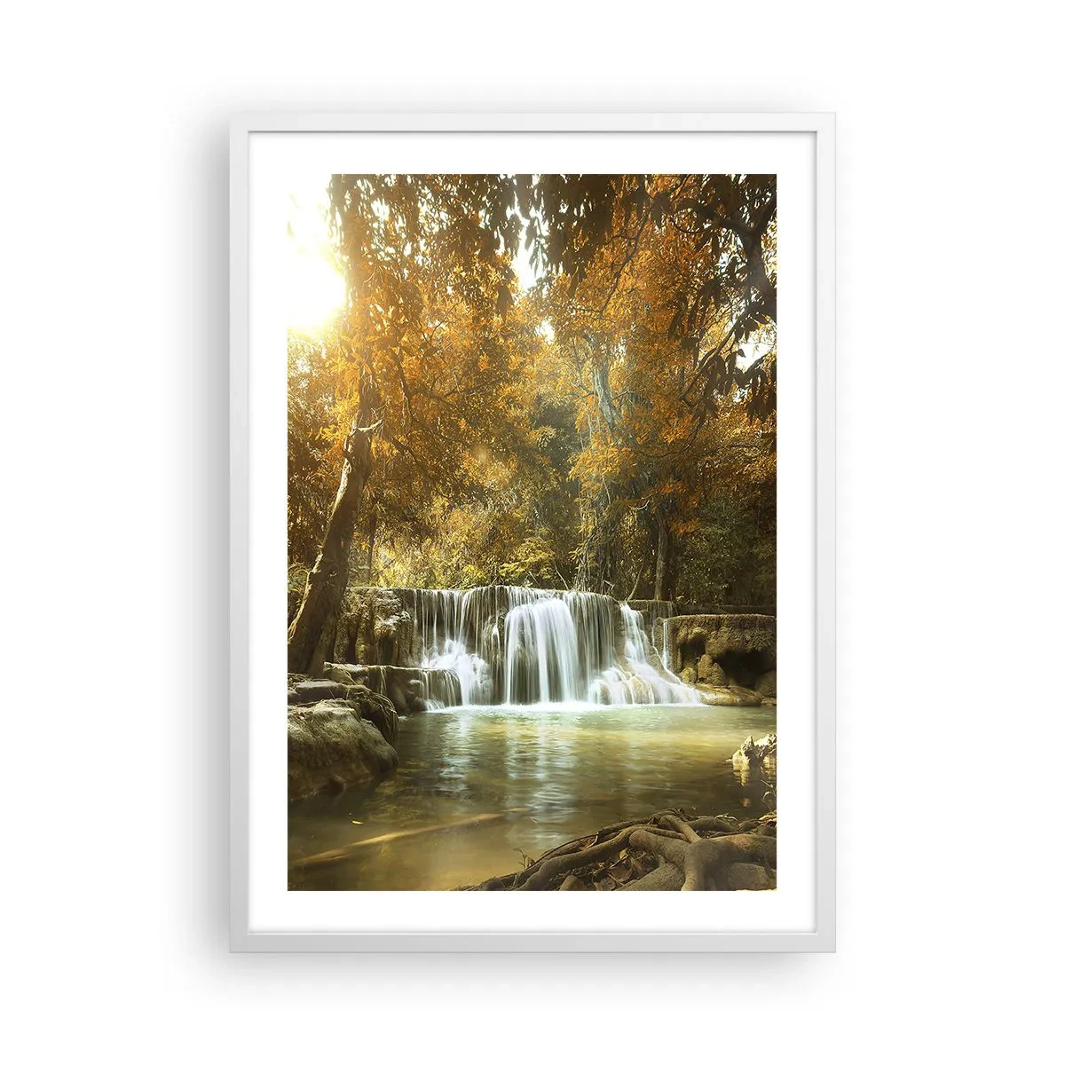 Poster in einem weißen Rahmen - Parkkaskade - 50x70 cm