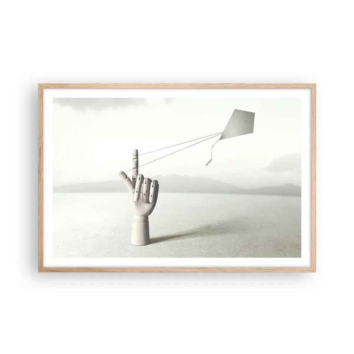 Poster in einem Rahmen aus heller Eiche - Kraftprobe - 91x61 cm