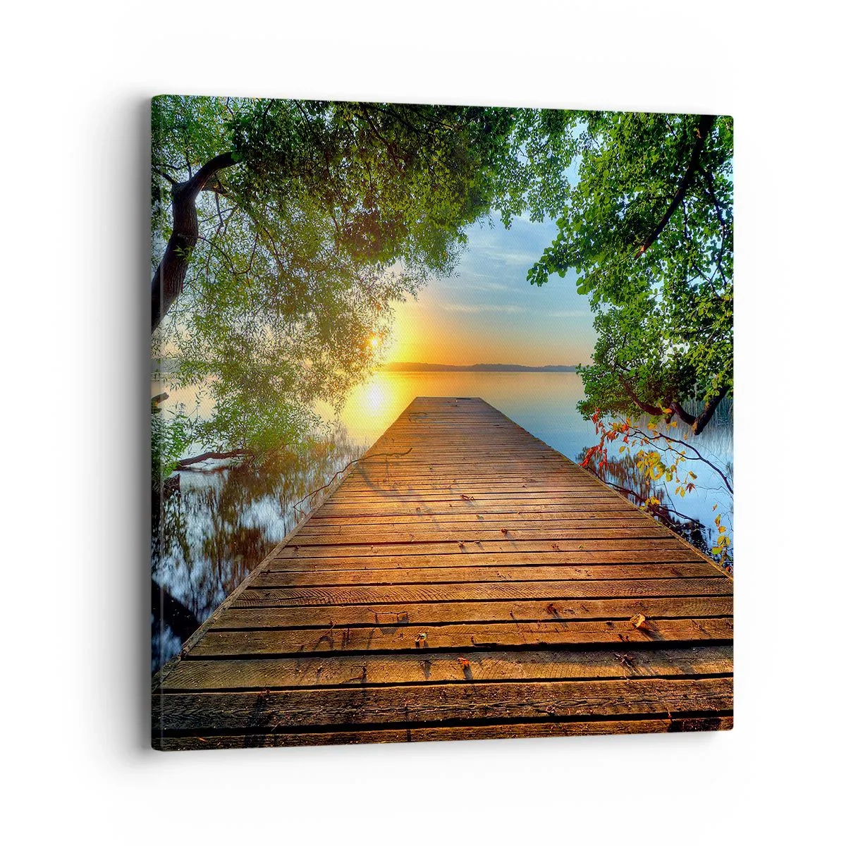 Bild auf Leinwand - Leinwandbild - Nimm dir Zeit, setz dich hin - 40x40 cm