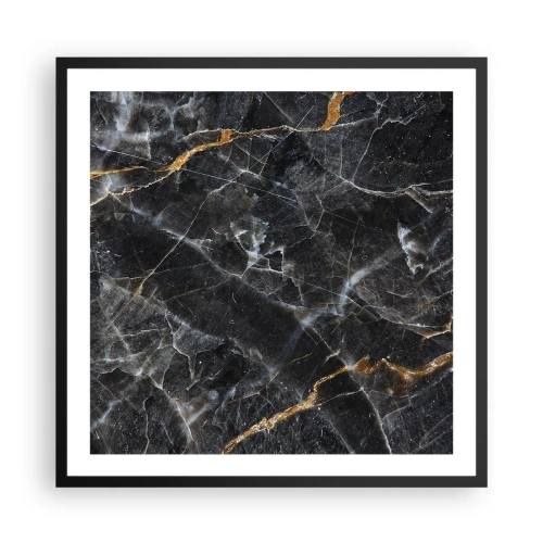 Poster in einem schwarzem Rahmen - Das Innenleben des Steins - 60x60 cm