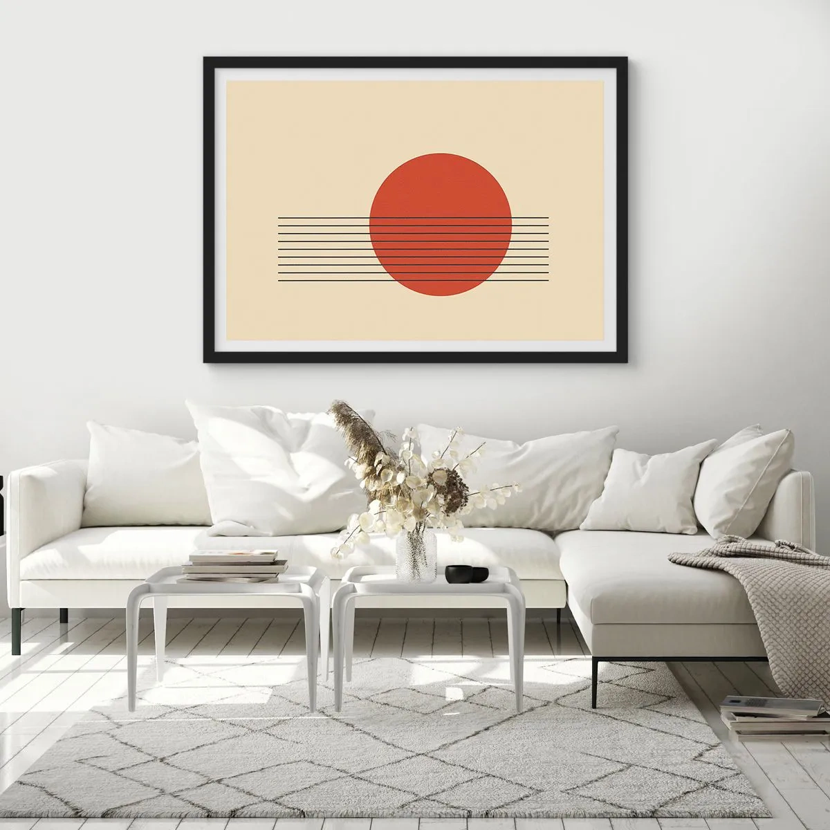 Poster in einem schwarzem Rahmen - Immer wieder und weiter - 50x40 cm