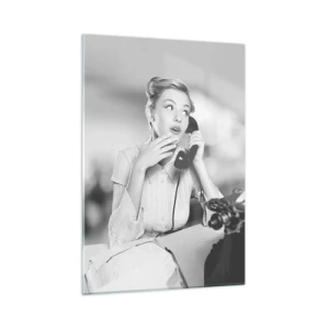 Glasbild - Bild auf glas - Hallo, hier sind es die 50er. - 50x70cm - Hallo, wir sind in den 1950er Jahren. - Moderne Wanddekoration für Wohnzimmer und Schlafzimmer ARTTOR