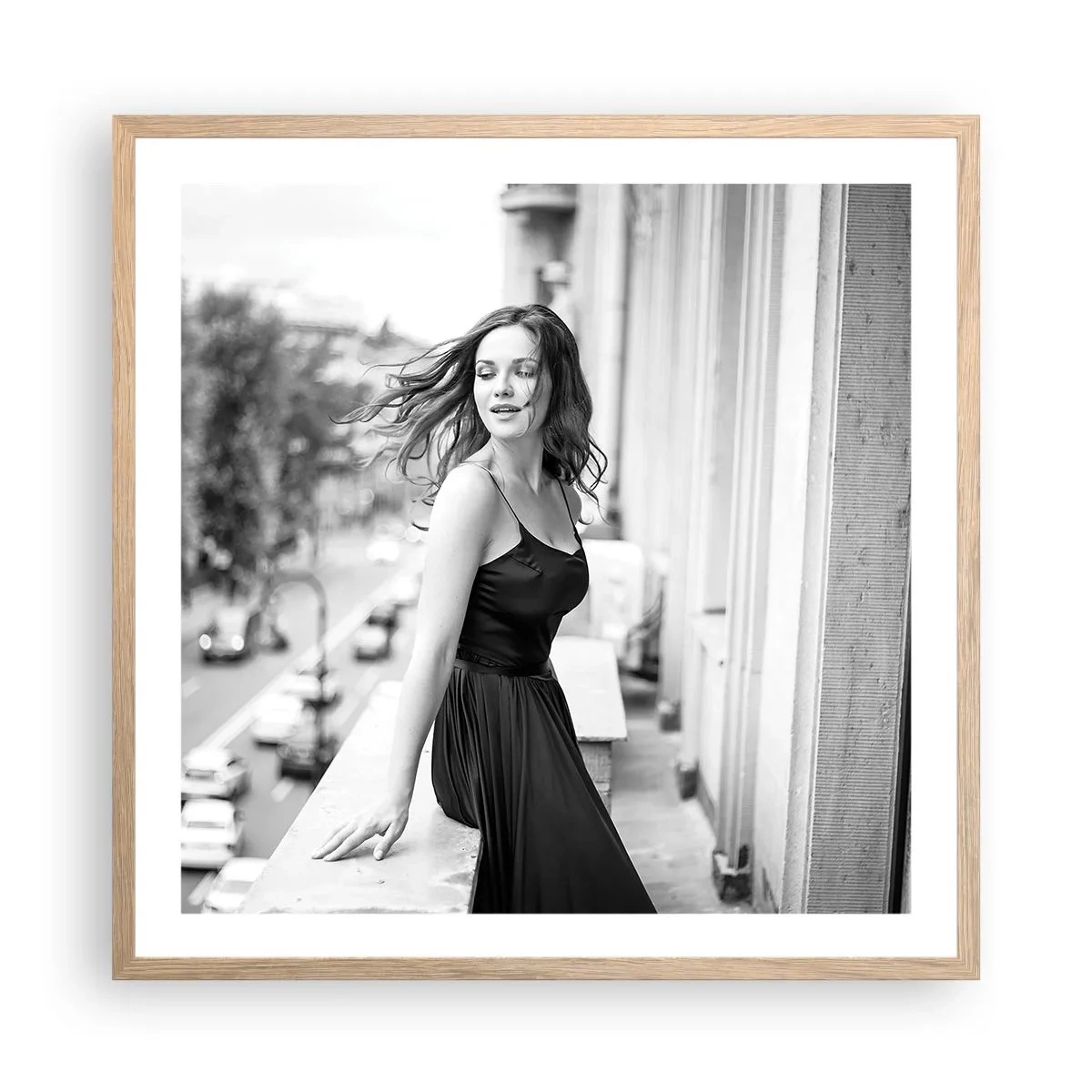 Poster in einem Rahmen aus heller Eiche - Bestimmt ein Pariser - 60x60 cm