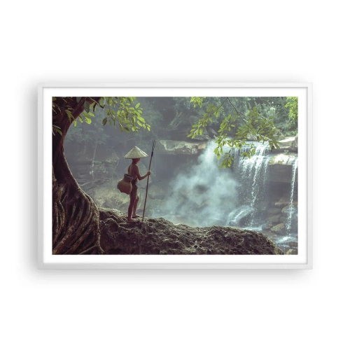 Poster in einem weißen Rahmen - Befreundet mit der Natur - 91x61 cm