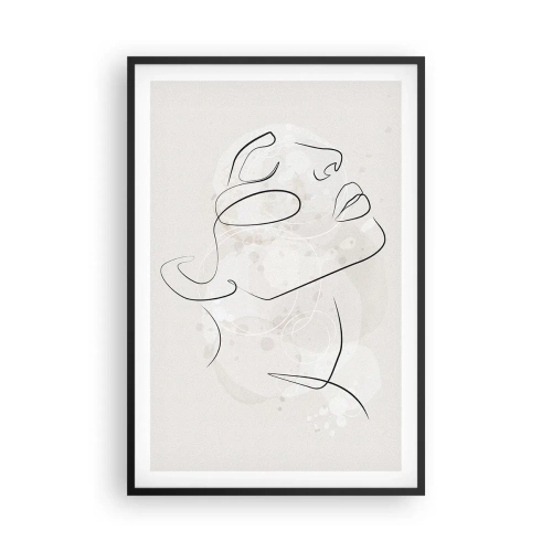 Poster in einem schwarzem Rahmen - Die Umrisse eines Traums - 61x91 cm