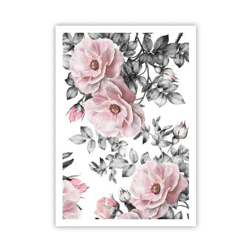 Poster - Verliere dich in den Blüten der Rosen - 70x100 cm