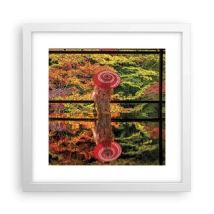 Poster in einem weißen Rahmen - Im Tempel der Natur - 30x30 cm