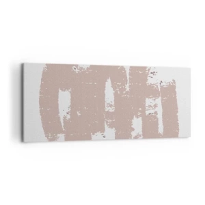 Bild auf Leinwand - Leinwandbild - Abstraktion in zartem Rosa - 100x40 cm