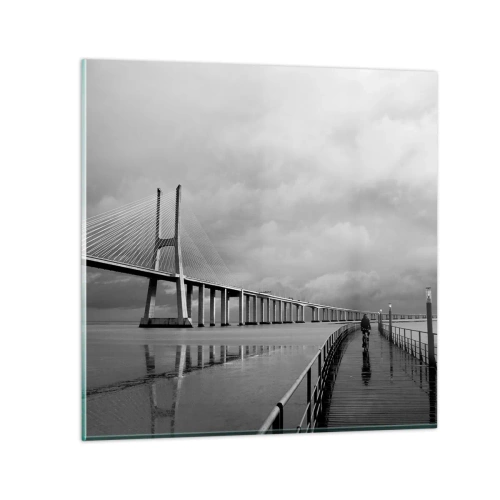 Glasbild - Bild auf glas - Jedem das Verdiente - 30x30 cm