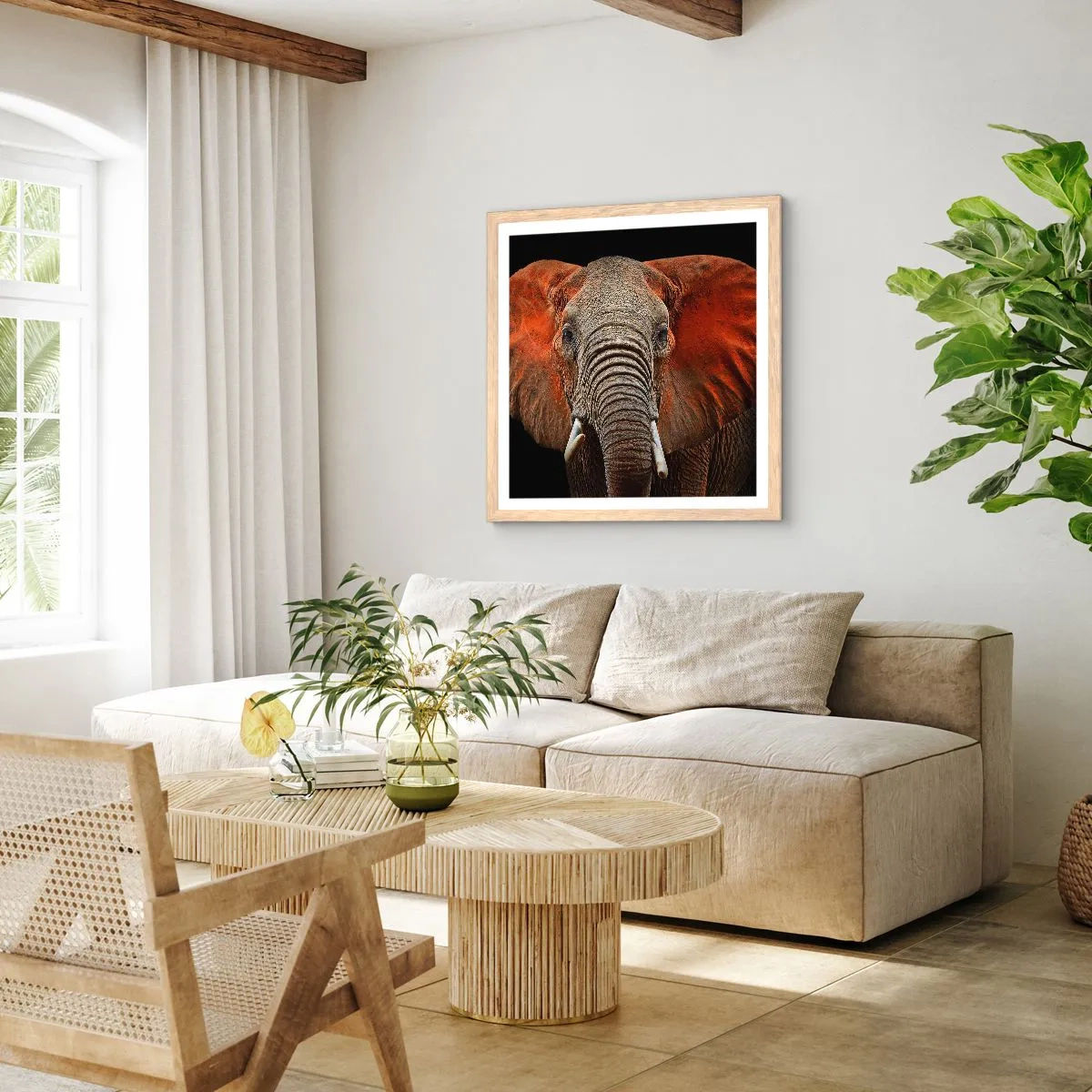 Poster in einem Rahmen aus heller Eiche - Ich bin wild und du? - 30x30 cm