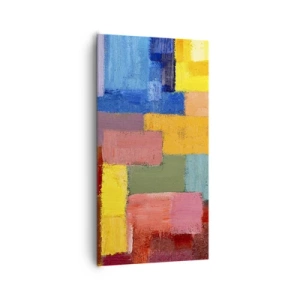 Bild auf Leinwand - Leinwandbild - Jeder ist anders, alle bunt - 65x120 cm