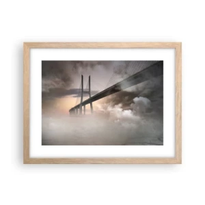 Poster in einem Rahmen aus heller Eiche - Auf dem Fluss, den es nicht gibt - 40x30 cm