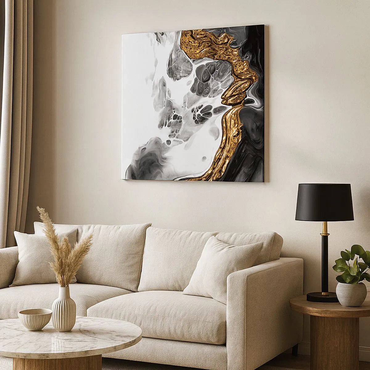 Bild auf Leinwand - Leinwandbild - Organische Komposition - 30x30 cm