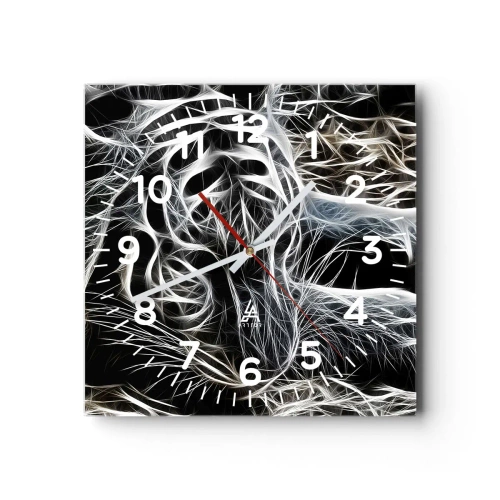 Wanduhr - Glasuhr - Eine Studie über die Leichtigkeit der Katze - 30x30 cm