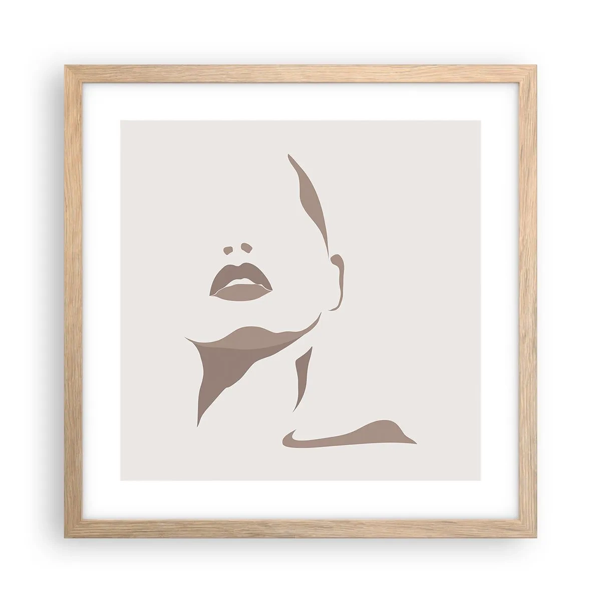 Poster in einem Rahmen aus heller Eiche - Aus Licht und Schatten - 40x40 cm