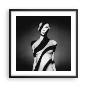Poster in einem schwarzem Rahmen - In Glanz und Schatten - 50x50 cm