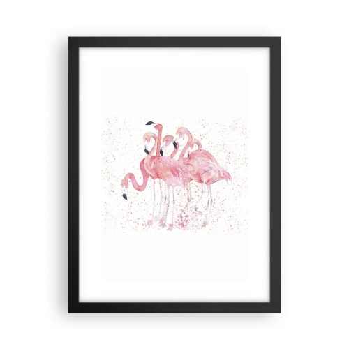 Poster in einem schwarzem Rahmen - Rosa Ensemble - 30x40 cm
