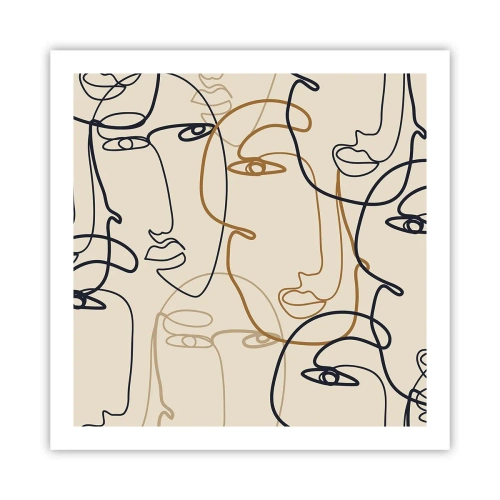 Poster - Das Porträt wird multipliziert - 60x60 cm