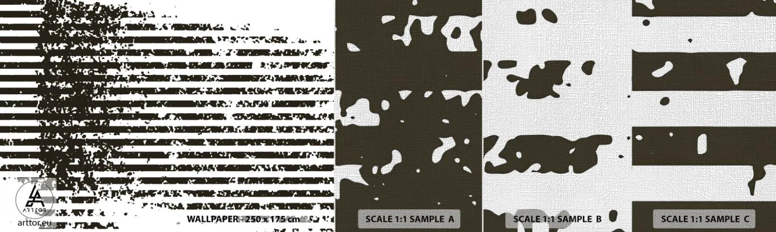 Fototapeten Muster Premium Canvas - Rhythmus und Rauschen - Abstraktion, Stück, Grafik - 100x30 cm