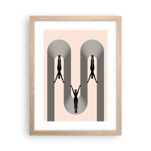 Poster in einem Rahmen aus heller Eiche - Verkehrt herum - 30x40 cm