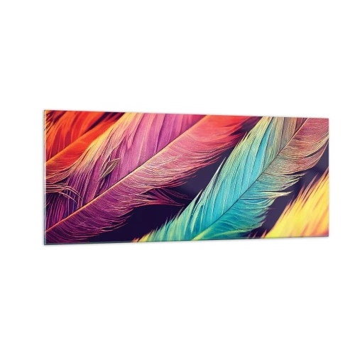 Glasbild - Bild auf glas - Gefiederter Regenbogen - 100x40 cm