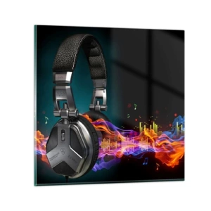 Glasbild - Bild auf glas - Feuer der Musik - 30x30 cm