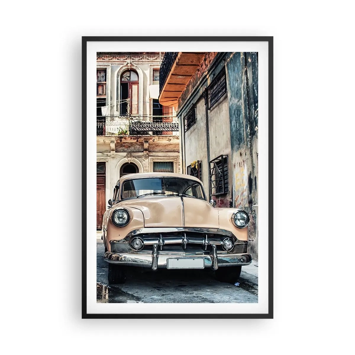 Poster in einem schwarzem Rahmen - Die Siesta in Havanna - 61x91 cm