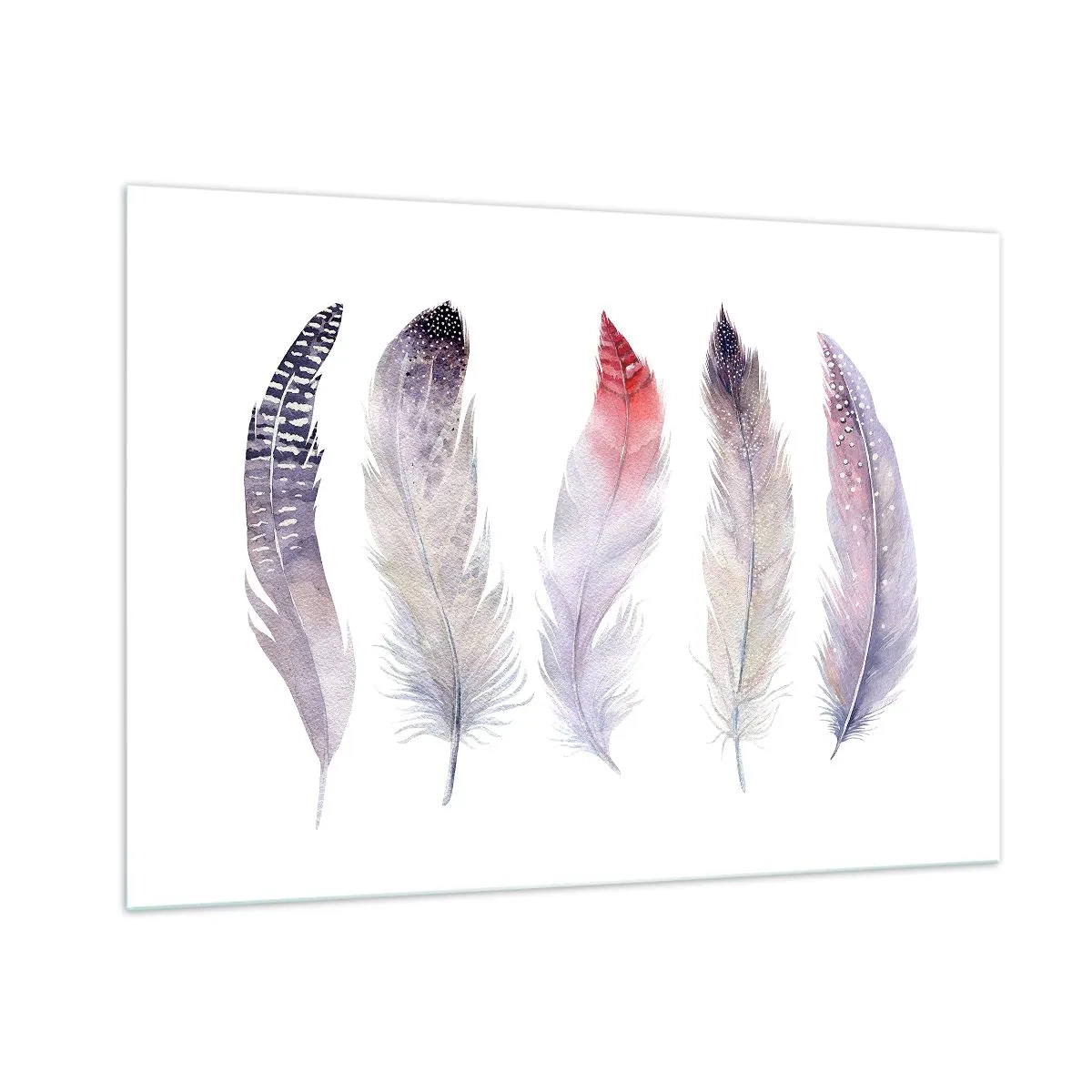 Glasbild - Bild auf glas - Zart wie bunter Nebel - 100x70cm - Zart wie mehrfarbiger Nebel - Moderne Wanddekoration für Wohnzimmer und Schlafzimmer ARTTOR