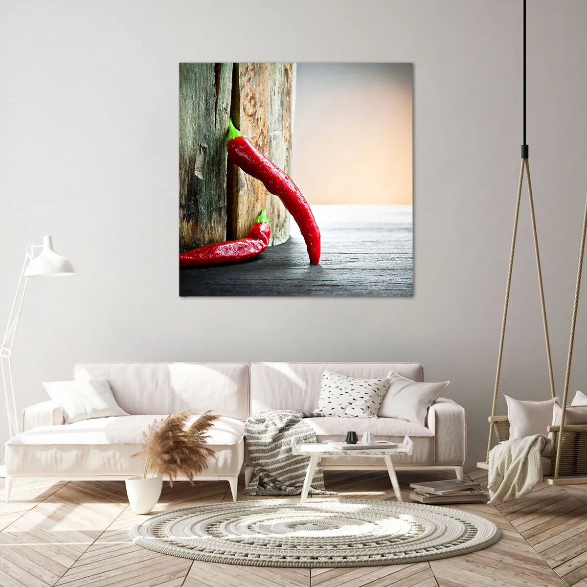 Bild auf Leinwand - Leinwandbild - Red hot chili peppers - 70x70 cm