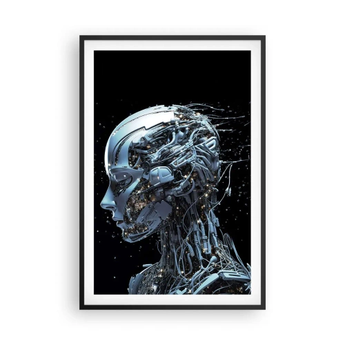 Poster in einem schwarzem Rahmen - Technologie ist eine Frau - 61x91 cm